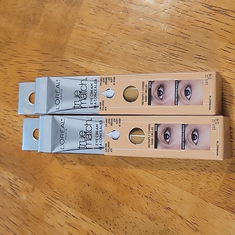 L'Oreal Paris True Match Eye Ćream in a Concealer 0.4 fl oz C-5-6 Medium  bundle
